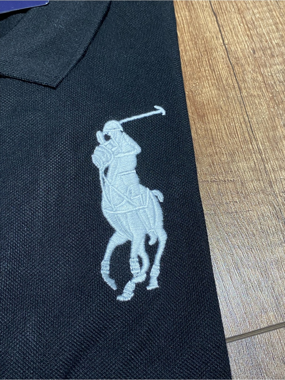 Polo Ralph Lauren Mens Black and White Polo Shirt Short Sleeve Brand New Medium - Picture 7 of 14